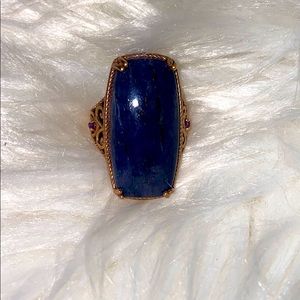 New Aventurine African Amethyst Bronze Ring (NWOT)